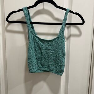 Anthropologie Teal Textured Tank Top